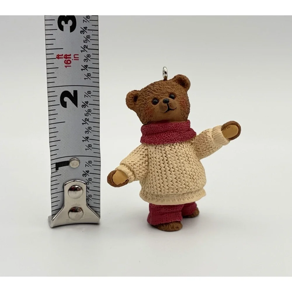 Hallmark 2002 Calvin Carver Snow Cub Club Teddy Bear Christmas Ornament Vintage